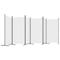 Miniatyrbillede 6 af 9: The Living Store 6-panels rumdeler 520x180 cm stof hvid -  Rumdelere