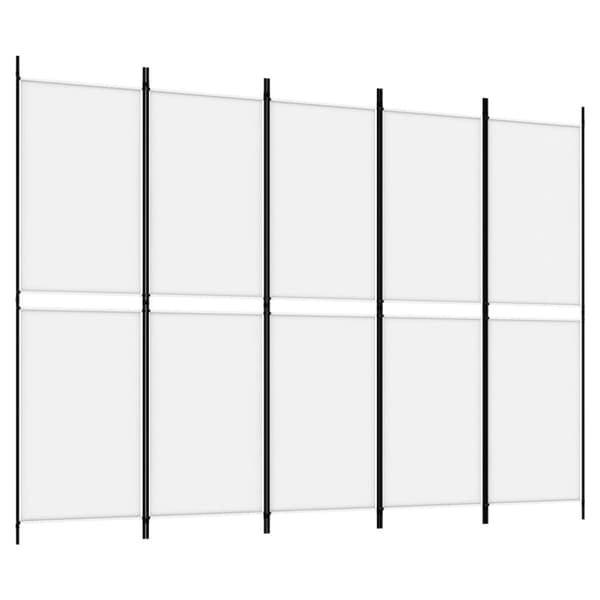 The Living Store Rumsavdelare 5 paneler vit 250x180 cm tyg -  Rumsavdelare