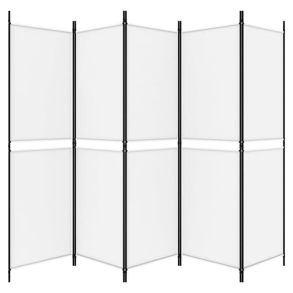 The Living Store Rumsavdelare 5 paneler vit 250x180 cm tyg -  Rumsavdelare