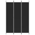Miniatyrbillede 4 af 9: The Living Store 3-panels rumdeler 150x220 cm stof sort -  Rumdelere