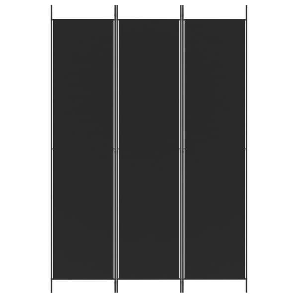 The Living Store 3-panels rumdeler 150x220 cm stof sort -  Rumdelere
