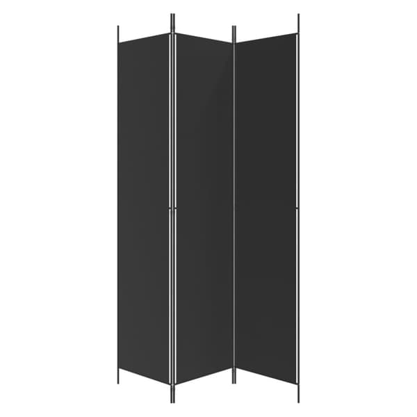 The Living Store 3-panels rumdeler 150x220 cm stof sort -  Rumdelere