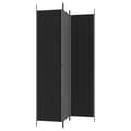 Miniatyrbillede 6 af 9: The Living Store 3-panels rumdeler 150x220 cm stof sort -  Rumdelere