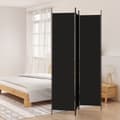 Miniatyrbillede 2 af 9: The Living Store 3-panels rumdeler 150x220 cm stof sort -  Rumdelere