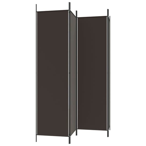 The Living Store 4-panels rumdeler 200x200 cm stof brun -  Rumdelere