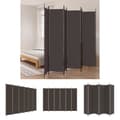 Miniatyrbillede 1 af 9: The Living Store 6-panels rumdeler 300x220cm stof brun -  Rumdelere