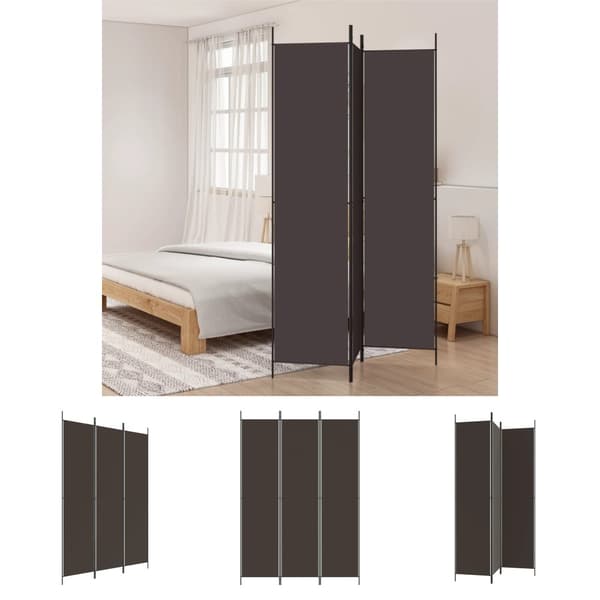 The Living Store 3-panels rumdeler 150x220 cm stof brun - Rumdelere