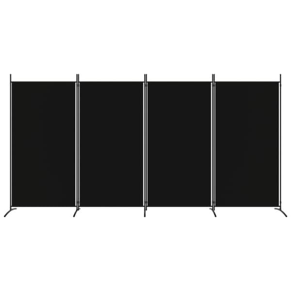 The Living Store 4-panels rumdeler 346x180 cm stof sort - Rumdelere