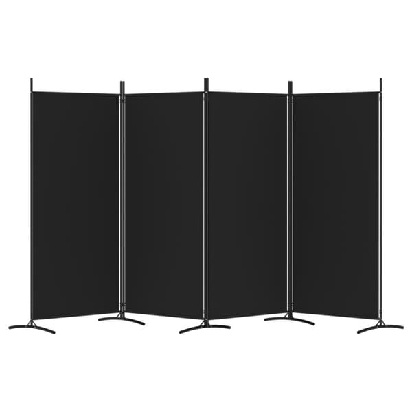 The Living Store 4-panels rumdeler 346x180 cm stof sort - Rumdelere