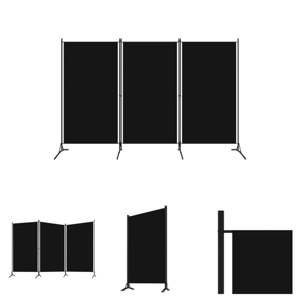 The Living Store 3-panels rumdeler 260 x 180 cm sort -  Rumdelere