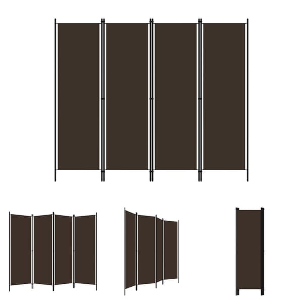 The Living Store 4-panels rumdeler 200 x 180 cm brun - Rumdelere