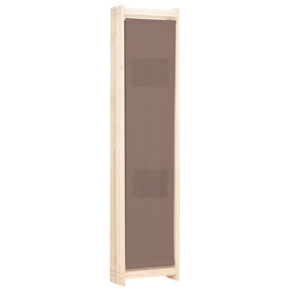 The Living Store 5-panels rumdeler 200 x 170 x 4 cm stof brun - Rumdelere