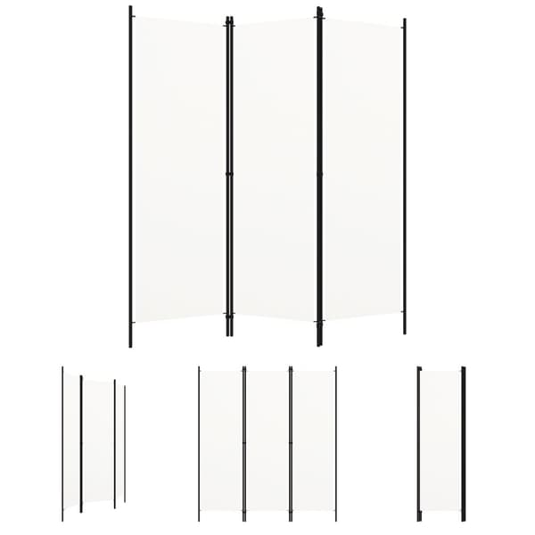 The Living Store Rumsavdelare 3 paneler vit 150x180 cm -  Rumsavdelare