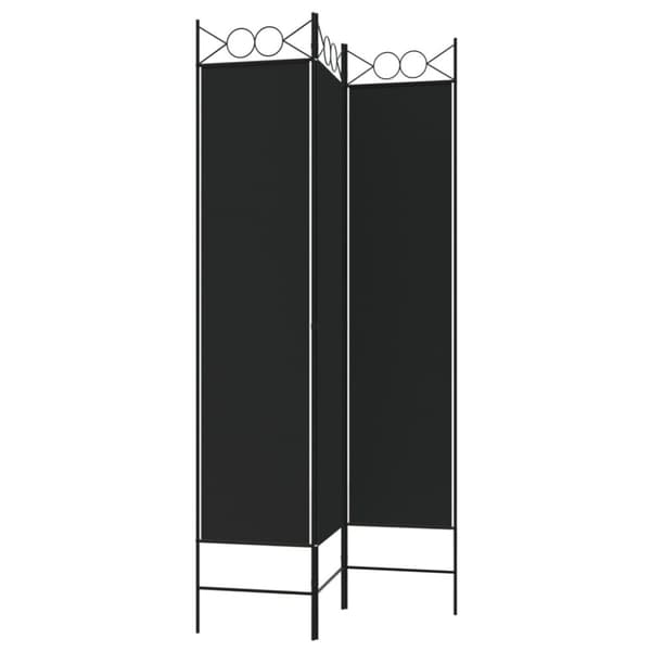 The Living Store 3-panels rumdeler 120x200 cm stof sort -  Rumdelere