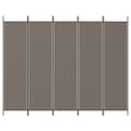 Miniatyrbild 4 av 9: The Living Store Rumsavdelare 5 paneler antracit 250x220 cm tyg -  Rumsavdelare