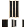 Miniatyrbillede 1 af 9: The Living Store 3-panels rumdeler 120 x 170 x 4 cm stof sort -  Rumdelere
