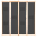 Miniatyrbillede 3 af 9: The Living Store 4-panels rumdeler 160 x 170 x 4 cm stof grå -  Rumdelere