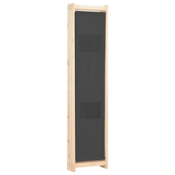 The Living Store 4-panels rumdeler 160 x 170 x 4 cm stof grå - Rumdelere