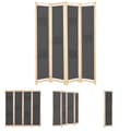 Miniatyrbillede 1 af 9: The Living Store 4-panels rumdeler 160 x 170 x 4 cm stof grå -  Rumdelere