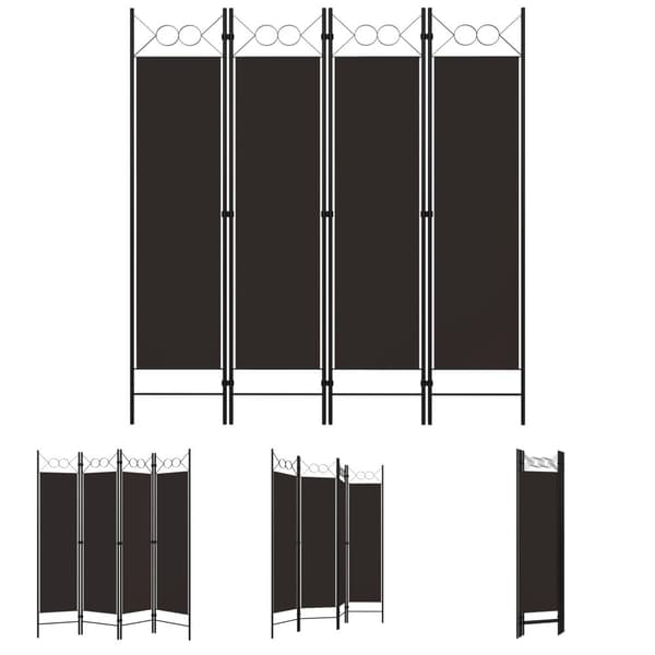 The Living Store 4-panels rumdeler 160x180 cm brun - Rumdelere