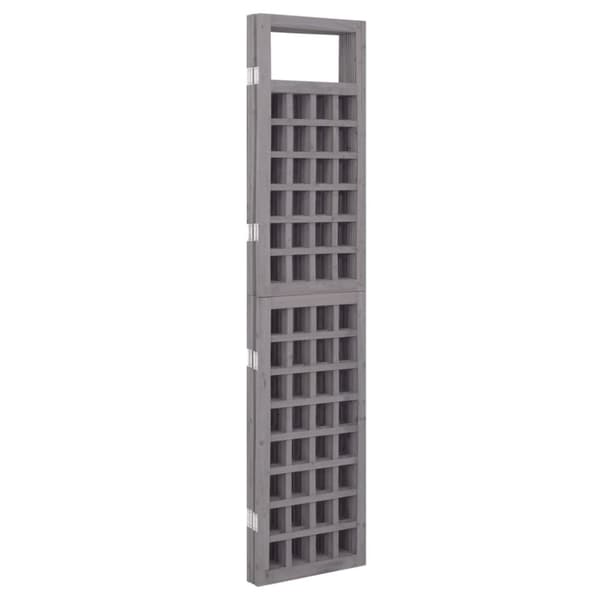 The Living Store 4-panels rumdeler/espalier 161x180 cm massivt grantræ grå - Rumdelere
