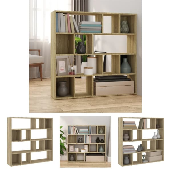 The Living Store Bokhylla/rumsavdelare sonoma-ek 105x24x102 cm -  Rumsavdelare