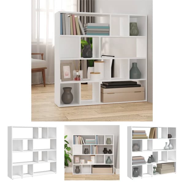 The Living Store bogreol/rumdeler 105x24x102 cm hvid -  Rumdelere