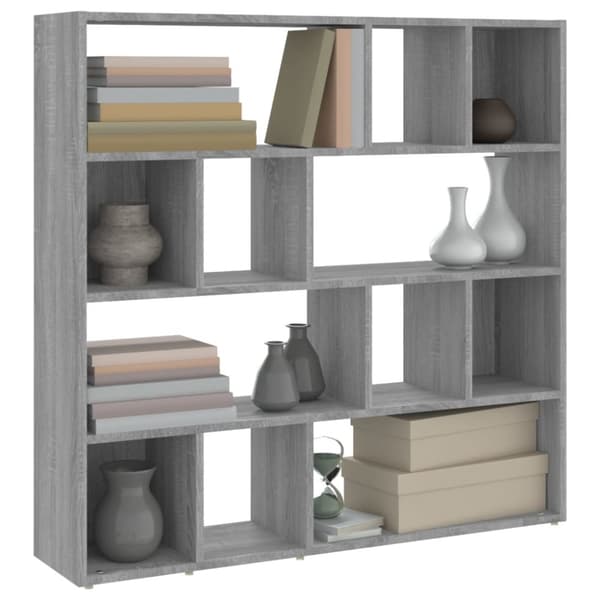 The Living Store Bokskåp/rumsavdelare grå sonoma 105x24x102 cm -  Rumsavdelare