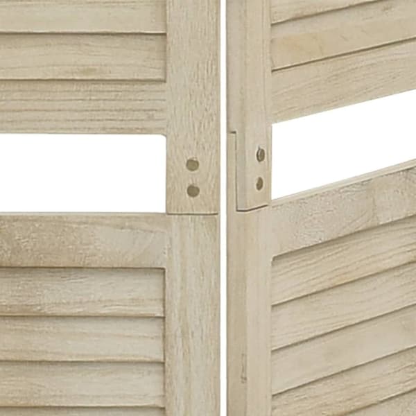 The Living Store 6-panels rumdeler 210x165 cm massivt kejsertræ - Rumdelere