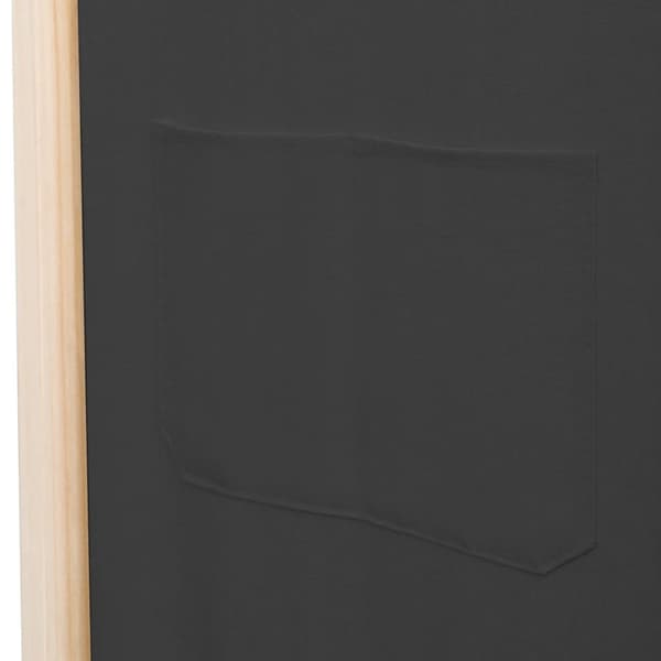 The Living Store 5-panelers rumdeler 200 x 170 x 4 cm stof grå -  Rumdelere