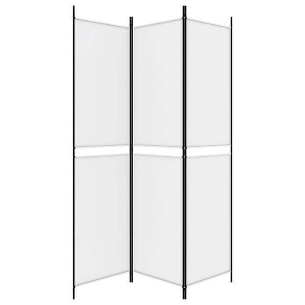 The Living Store 3-panels rumdeler 150x200 cm stof hvid -  Rumdelere