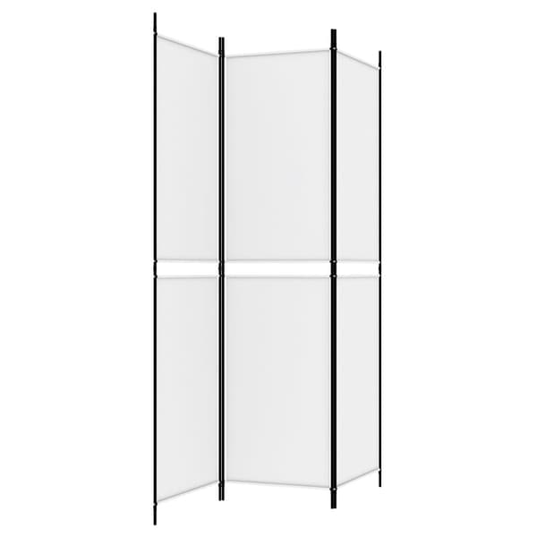 The Living Store 3-panels rumdeler 150x200 cm stof hvid -  Rumdelere