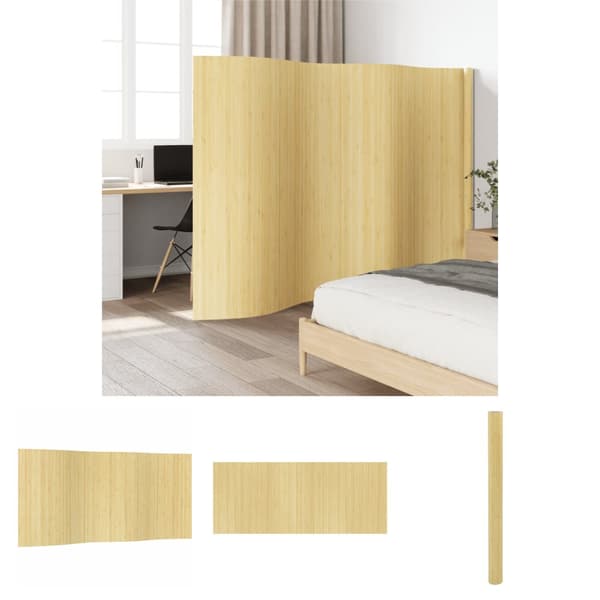 The Living Store rumdeler 165x400 cm bambus lys naturfarvet - Rumdelere