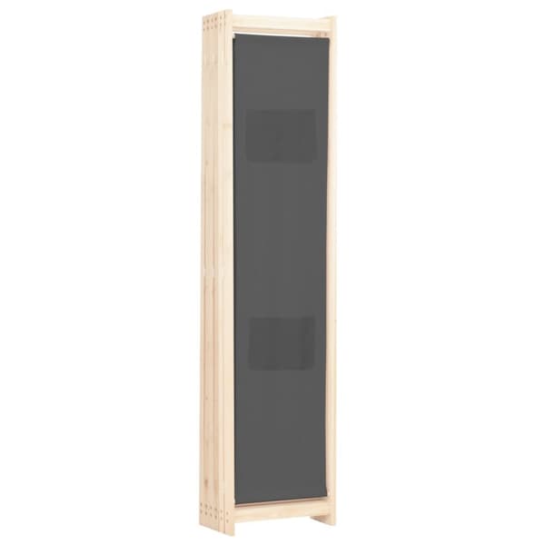 The Living Store 6-panelers rumdeler 240 x 170 x 4 cm stof grå - Rumdelere