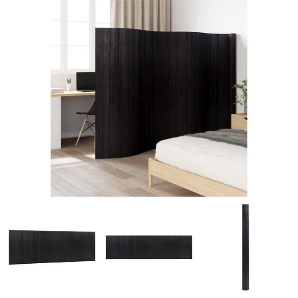 The Living Store Rumsavdelare svart 165x600 cm bambu -  Rumsavdelare
