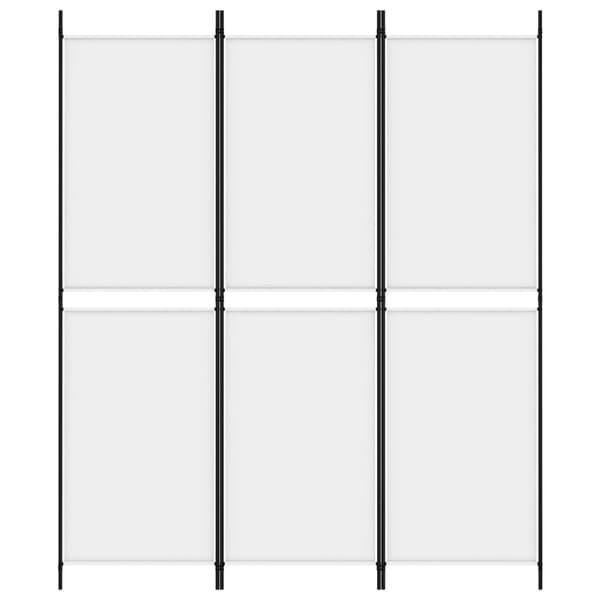 The Living Store 3-panels rumdeler 150x180 cm stof hvid - Rumdelere