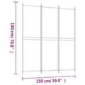 Miniatyrbillede 9 af 9: The Living Store 3-panels rumdeler 150x180 cm stof hvid -  Rumdelere