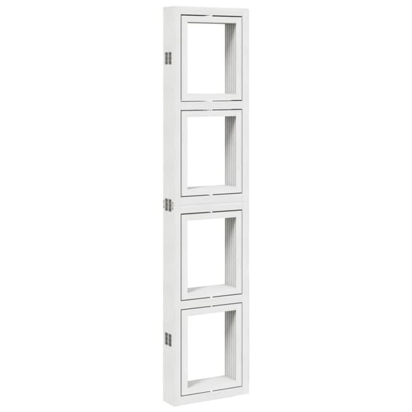 The Living Store rumdeler 6 paneler massivt kejsertræ hvid -  Rumdelere