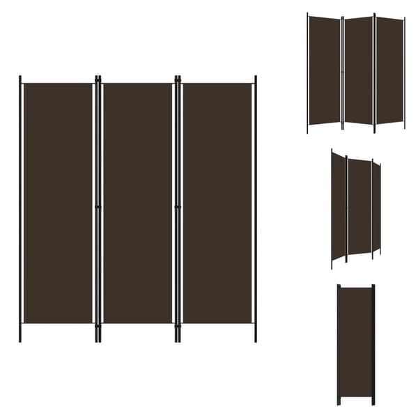 Rumdelere - Living 3-panels rumdeler 150 x 180 cm brun
