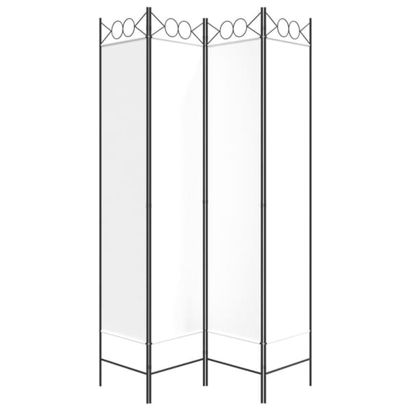 Rumdelere - Living 4-panels rumdeler 160x200 cm stof hvid