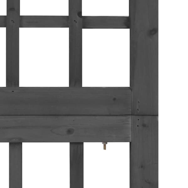 Rumdelere - Living 4-panels rumdeler/espalier 161x180 cm massivt grantræ sort