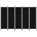 Miniatyrbillede 2 af 7: Rumdelere - Living 5-panels rumdeler 250 x 180 cm sort