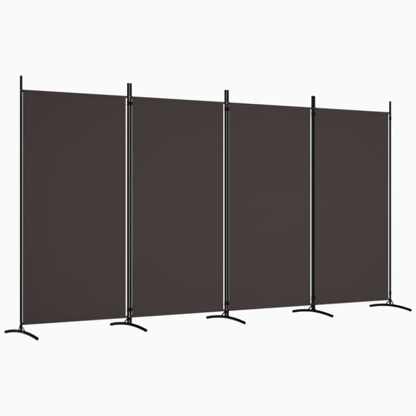 Rumdelere - Living 4-panels rumdeler 346x180 cm stof brun
