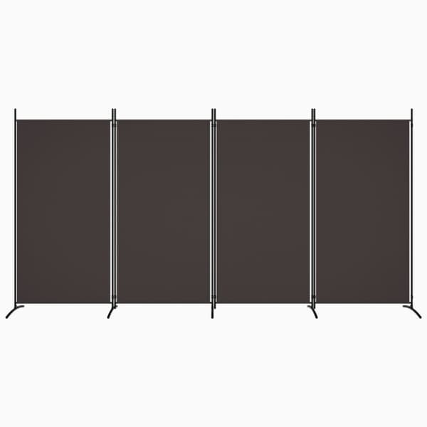 Rumdelere - Living 4-panels rumdeler 346x180 cm stof brun