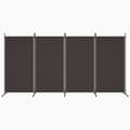 Miniatyrbillede 4 af 9: Rumdelere - Living 4-panels rumdeler 346x180 cm stof brun