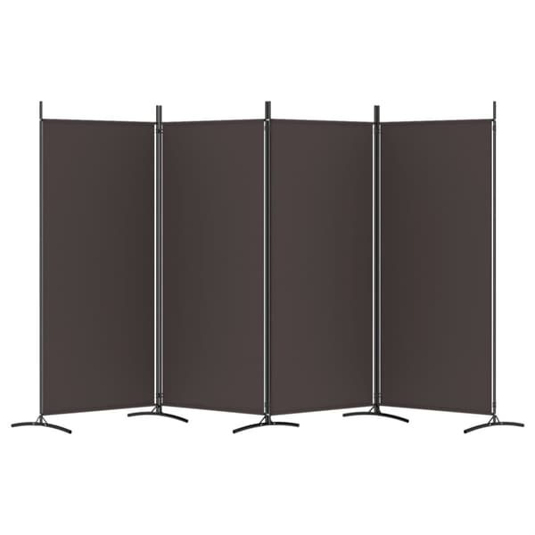 Rumdelere - Living 4-panels rumdeler 346x180 cm stof brun