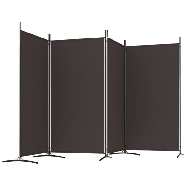 Rumdelere - Living 4-panels rumdeler 346x180 cm stof brun