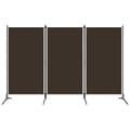 Miniatyrbillede 2 af 6: Rumdelere - Living 3-panels rumdeler 260 x 180 cm brun