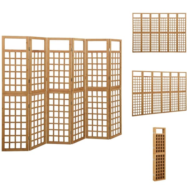 Rumdelere - Living 6-panels rumdeler/espalier 242,5x180 cm massivt grantræ