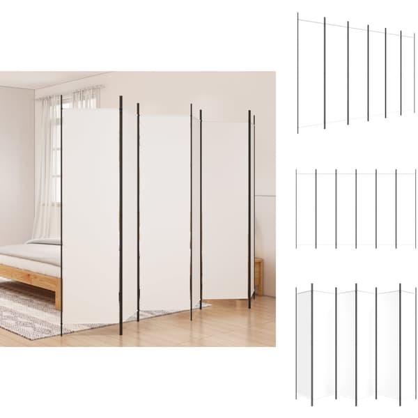 Rumdelere - Living 6-panels rumdeler 300x200 cm stof hvid